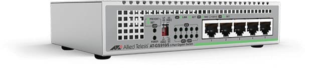 SWITCH ALLIED TELESIS, GS910/5, porturi Gigabit x 5, unmanaged, carcasa metalica, "AT-GS910/5-50"
