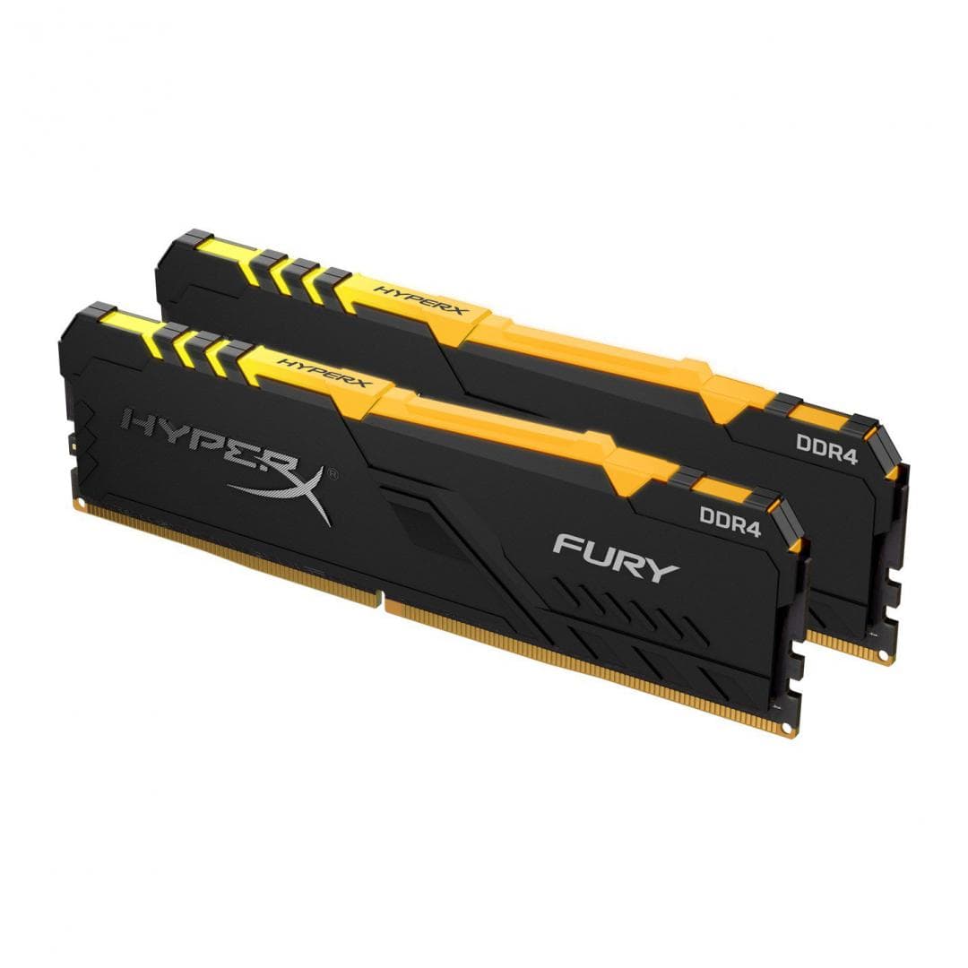 Memorie DDR Kingston - gaming DDR4 16 GB, frecventa 3000 MHz, 8 GB x 2 module, radiator, iluminare RGB, "HX430C15FB3AK2/16"