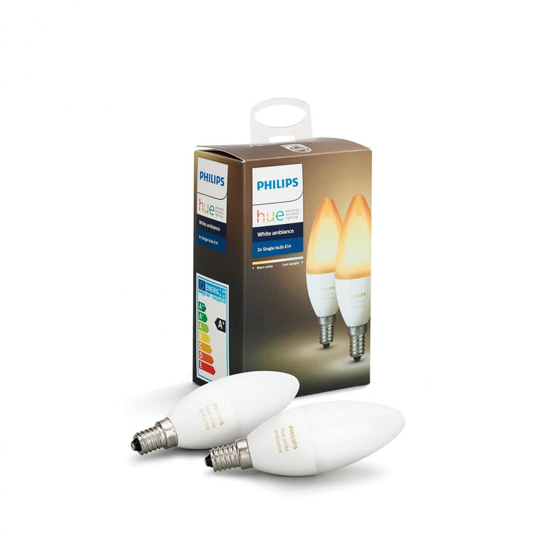 SET 2 KIT smart LED Philips, soclu E14, putere 6W, forma clasic, lumina toate nuantele de alb, alimentare 220 - 240 V, "000008718696695265"