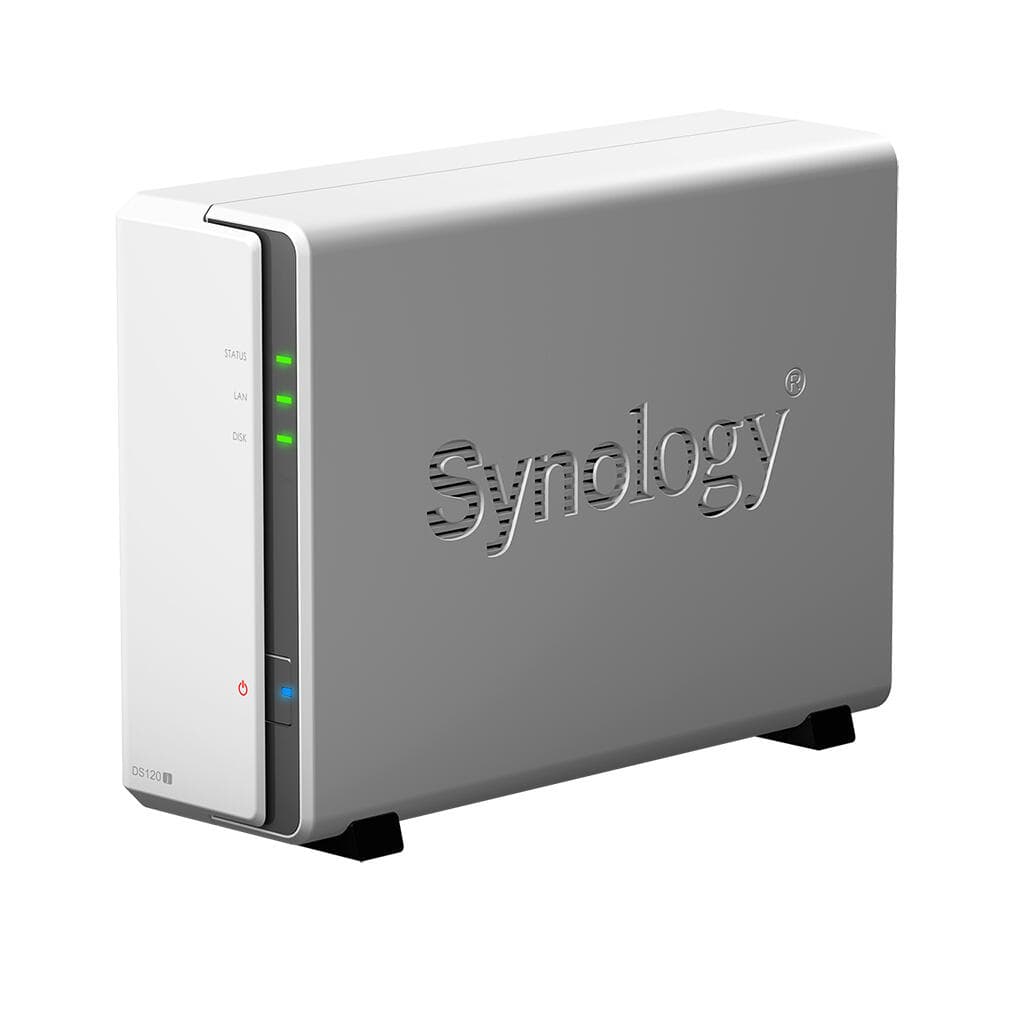 NAS SYNOLOGY, tower, HDD x 1, capacitate maxima 16 TB, memorie RAM 512 MB, RJ-45 (Gigabit), porturi USB 2.0 x 2, "DS120j"