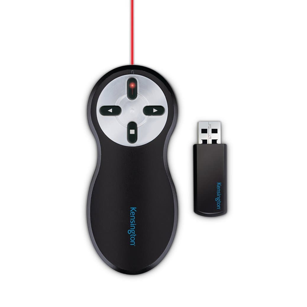 PRESENTER KENSINGTON, wireless, laser 2.4 GHz, max. 20 m, control cursor, negru, "33374EU"