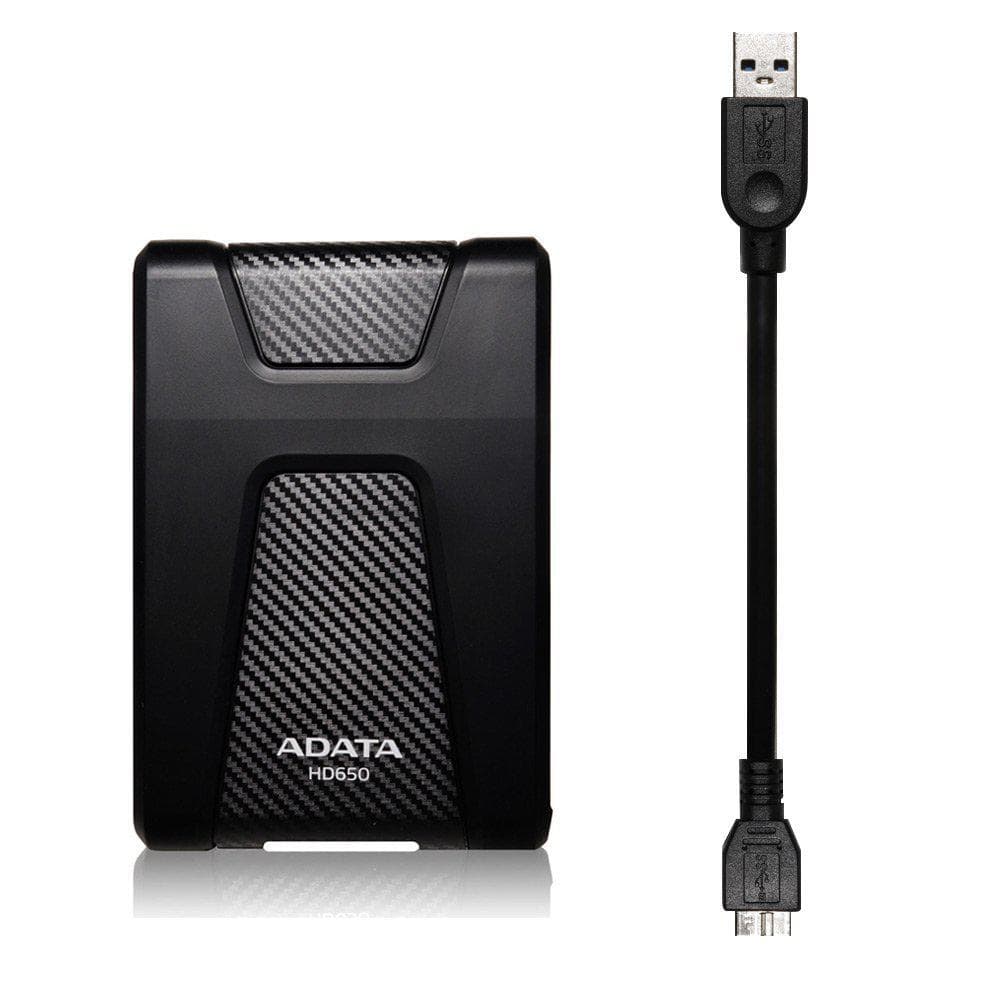 HDD extern ADATA 2 TB, HD650, 2.5 inch, USB 3.2, negru, "AHD650-2TU3-CBK"