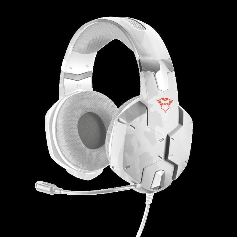 CASTI Trust, "GXT 322W Carus", cu fir, gaming, utilizare multimedia, smartphone, microfon pe brat, conectare prin Jack 3.5 mm, Jack 3.5 mm x 2, alb, "TR-20864"