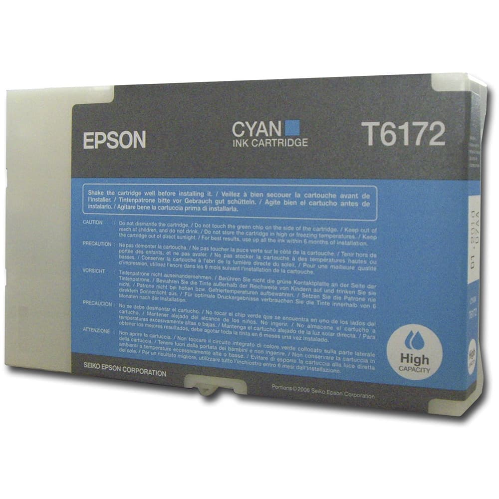 Cartus Cerneala Original Epson Cyan, T6172, pentru Business B500, 7K, "C13T617200"