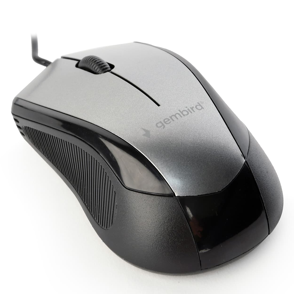 MOUSE GEMBIRD, PC sau NB, cu fir, USB, optic, 1600 dpi, butoane/scroll 6/1, negru / gri, "MUS-6B-01-BG"