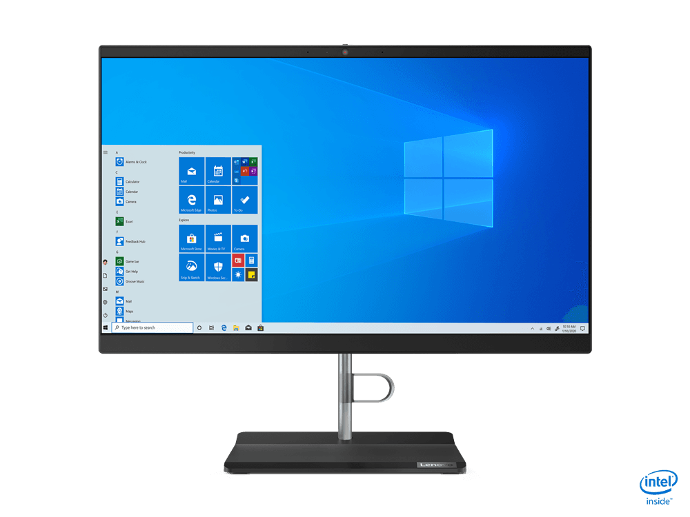 DESKTOP LENOVO, All-in-one, CPU i5-10400T, monitor 21.5 inch, Intel UHD Graphics 630, memorie 8GB, SSD 512GB, unitate optica,tastatura & mouse, Windows 10 Pro "11FN006RRI"