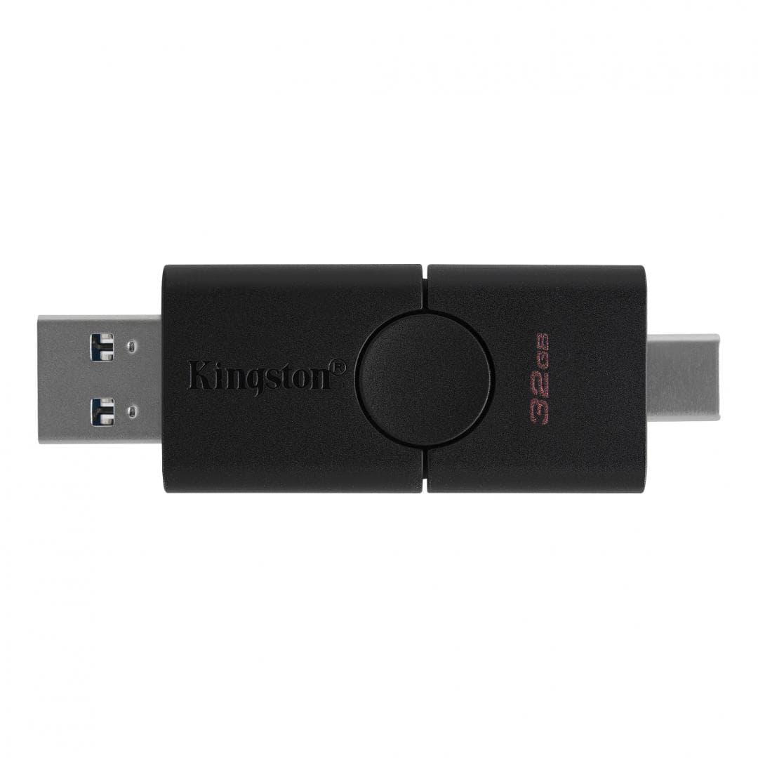 MEMORIE USB 3.2 | USB 3.2 Type-C KINGSTON 32 GB, clasica, carcasa plastic, negru, "DTDE/32GB"