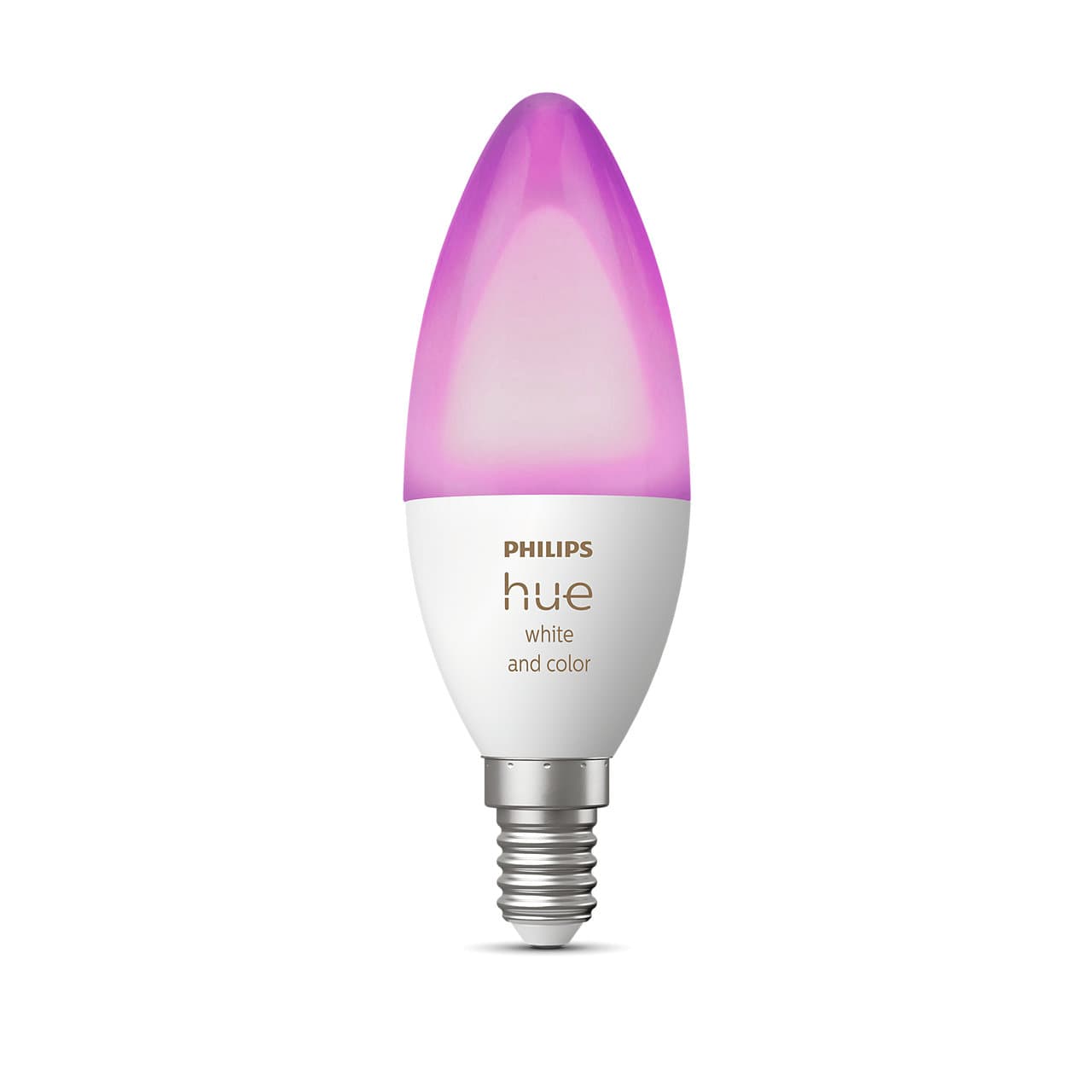 BEC smart LED Philips, soclu E14, putere 5.3W, forma lumanare, lumina multicolora, alimentare 220 - 240 V, "000008718699726317"
