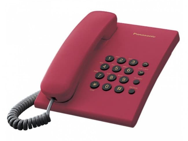 Telefon analogic KX-TS500FXR,rosu