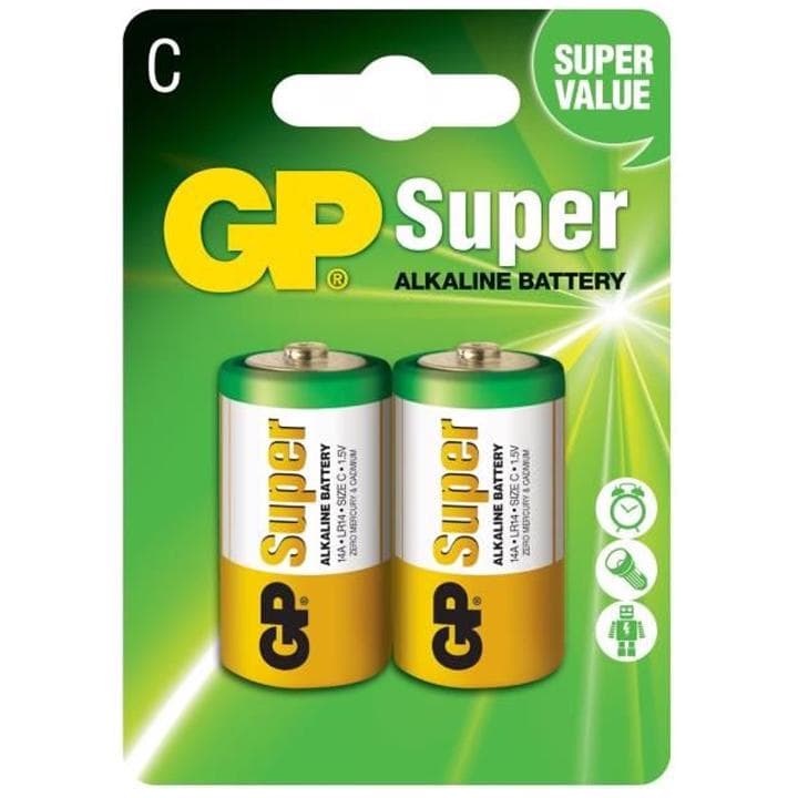 Baterie GP Batteries, Super Alcalina C (LR14) 1.5V alcalina, blister 2 buc. "GP14A-2UE2" "GPPCA14AS003" - 16370
