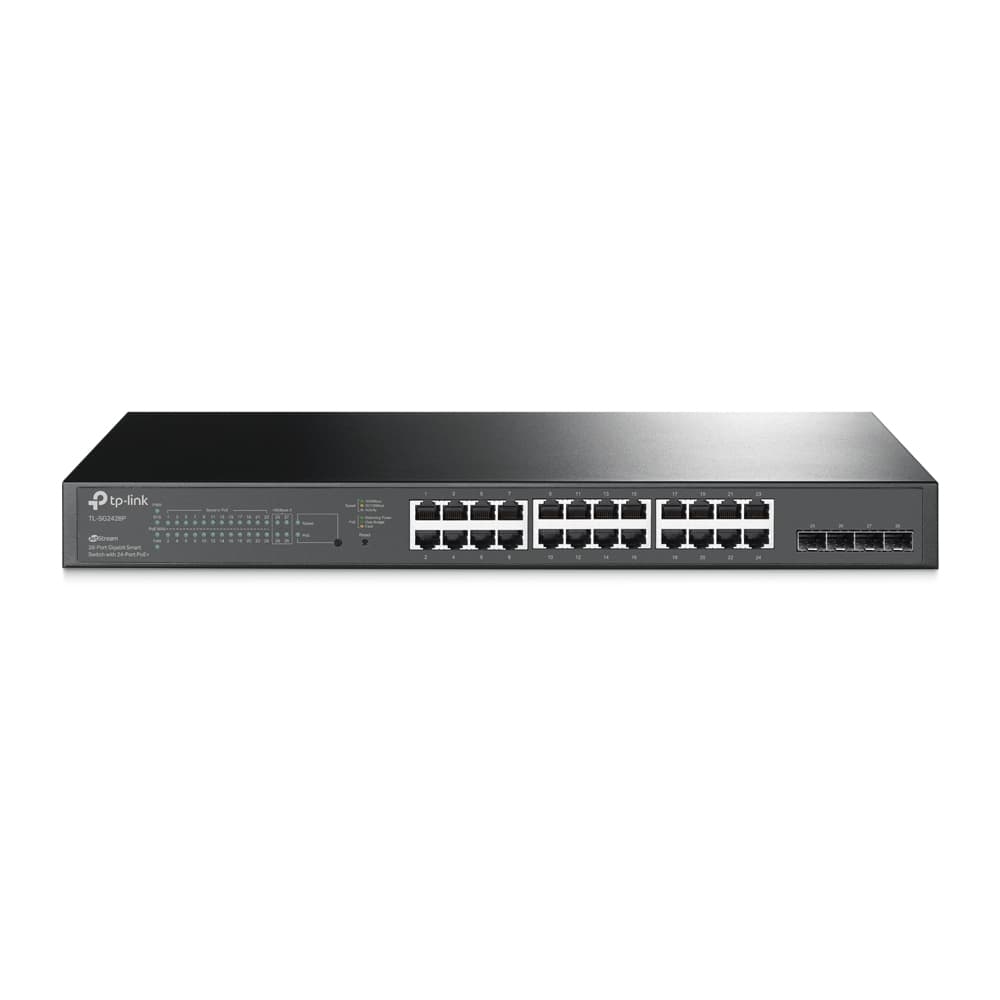 Switch TP-Link 24 Porturi Gigabit Smart POE+ 250W, 4 x SFP, "TL-SG2428P"