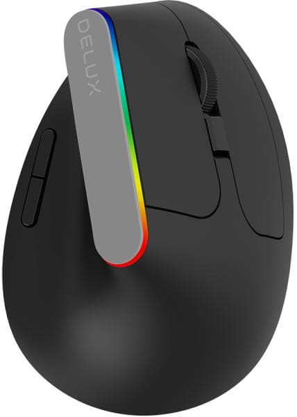 MOUSE DELUX, PC sau NB, wireless, 2.4GHz, optic, 1600 dpi, butoane/scroll 6/1, ergonomic, negru, "M618C-BK"