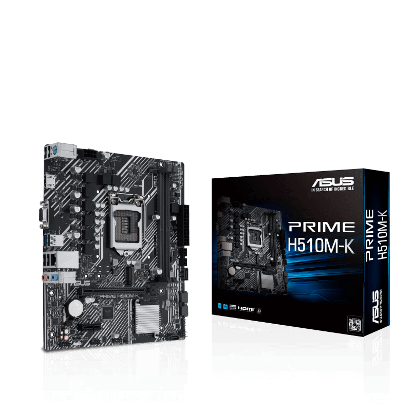 PLACA de BAZA Asus "PRIME H510M-K", skt LGA 1200, mATX, Intel H510, 2 x DDR4, max. 64 GB, 4 x SATA, 1 x M.2, 7.1, "PRIME H510M-K"