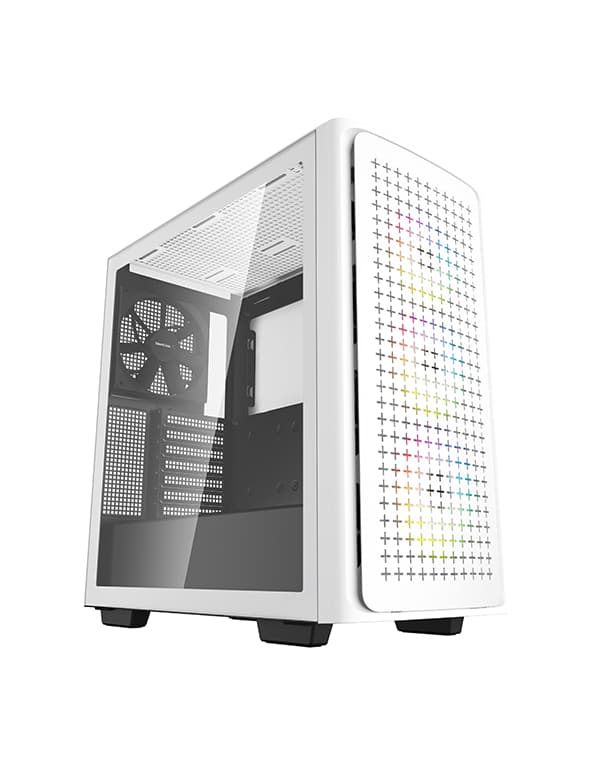 CARCASA DEEPCOOL, Middle Tower, E-ATX, "CK560 WH", fara sursa, sticla securizata, 3 x 120mm RGB fan, 1 x 140mm black fan, USB 3.0 x 2, USB 3.1 Type-C x 1, Jack 3.5mm x 1, "R-CK560-WHAAE4-G-1"