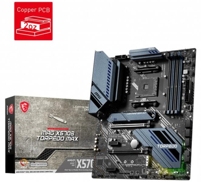 PLACA de BAZA MSI "MAG_X570S_TORPEDO_MAX", skt AM4, ATX, AMD X570s, 4 x DDR4, max. 128 GB, 6 x SATA, 2 x M.2, 7.1, "MAG_X570S_TORPEDO_MAX"