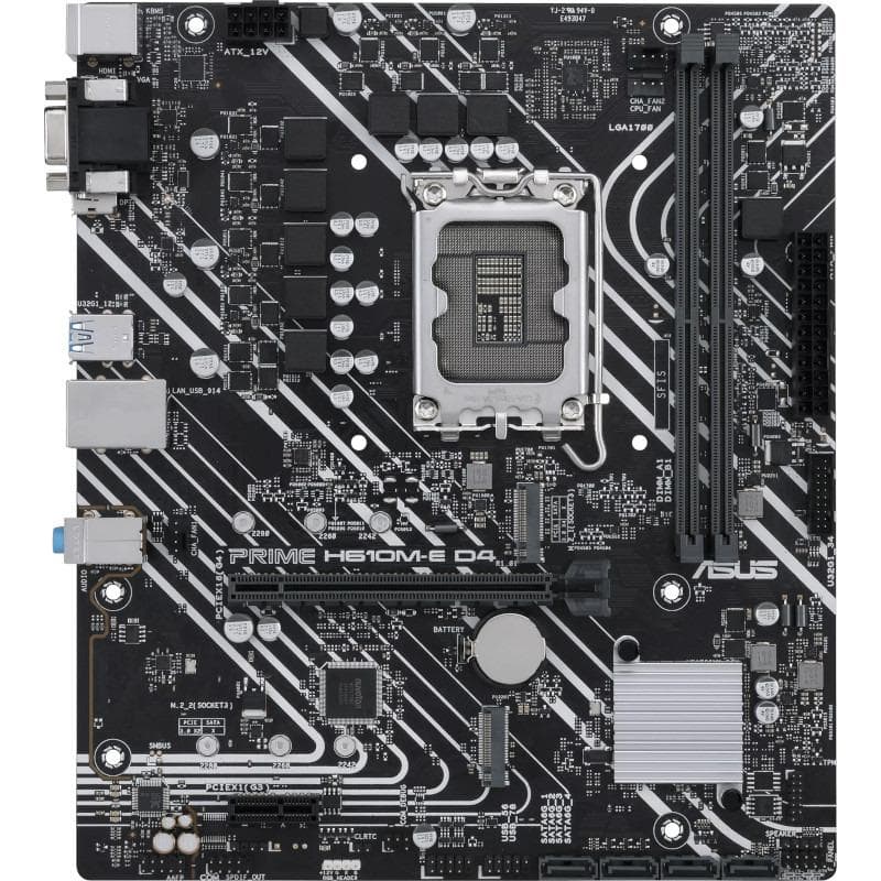PLACA de BAZA Asus "PRIME H610M-E D4", skt LGA 1700, ATX, Intel H610, 2 x DDR4, max. 64 GB, 4 x SATA, 2 x M.2, 7.1, "PRIME H610M-E D4"