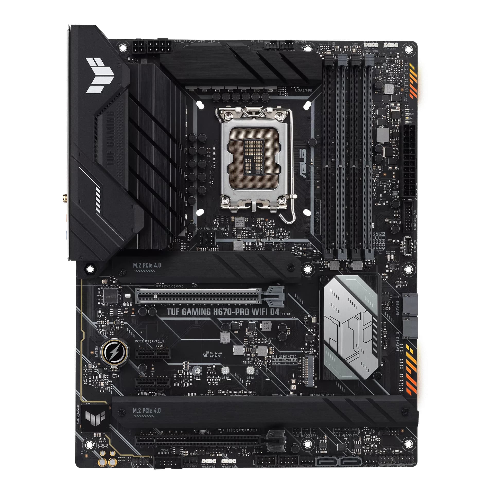 PLACA de BAZA Asus "TUF GAM H670-PRO WIFI D4", skt LGA 1700, ATX, Intel H710, 4 x DDR4, max. 128 GB, 4 x SATA, 4 x M.2, 7.1, "TUF GAM H670-PRO WIFI D4"