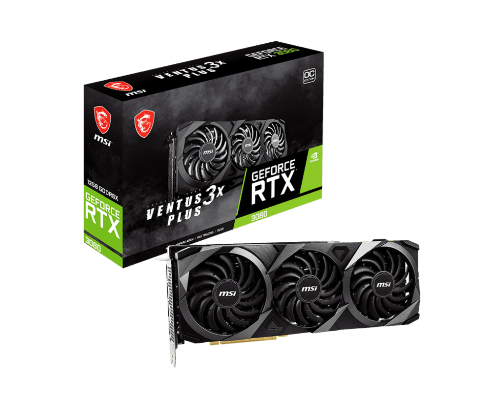 PLACA VIDEO MSI "GeForce RTX 3080 VENTUS 3X PLUS", 12 GB GDDR6X 320 biti, PCI Express 4.0 x 16, HDMI DisplayPort x 3, sistem racire aer, "RTX3080V 3X+ OC 12"