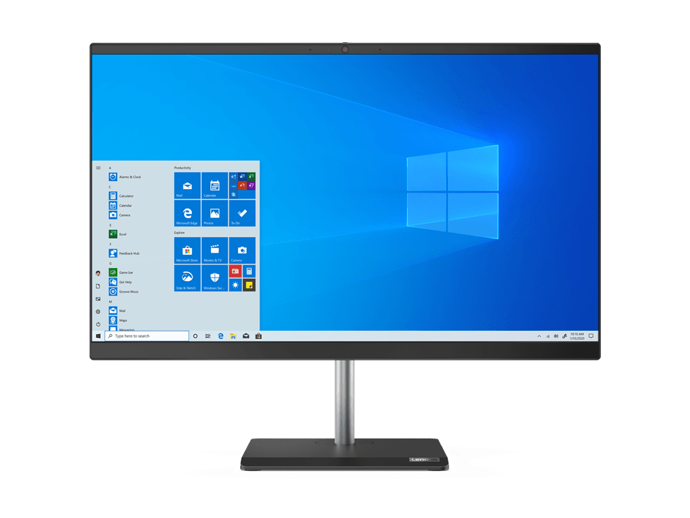 DESKTOP LENOVO, "V50A-24IMB" All-in-one, 23.8 inch, CPU i7-10700T,Intel UHD Graphics 630, memorie 16GB, SSD 512GB,unitate optica, tastatura si mouse, Windows 10 Pro "11FJ0079RI"