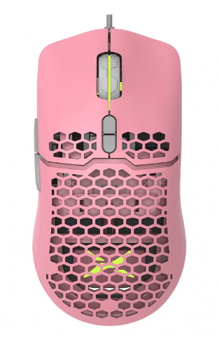 MOUSE DELUX, gaming, cu fir, USB, optic, 7200 dpi, butoane/scroll 7/1, RGB light, cablu braided, roz, "M700A-P"