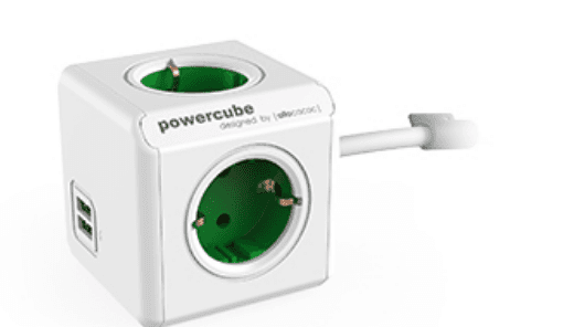 PRIZA ALLOCACOC, Schuko x 4, conectare prin Schuko (T), USB 2.1A x 2, cablu 1.5 m, 10 A, protectie copii, alb, "1402GN/DEEUPC"