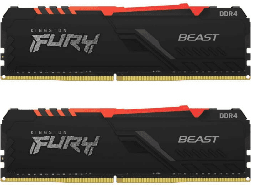 Memorie DDR Kingston FURY Beast DDR4 64 GB, frecventa 3600 MHz, 32 GB x 2 module, radiator, "KF436C18BBAK2/64"