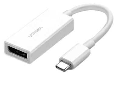 CABLU video Ugreen, "MM130" adaptor USB Type-C (T) la DisplayPort (M), 10 cm, rezolutie maxima 4K UHD (3840 x 2160) la 60 Hz, alb "40372" - 6957303843725