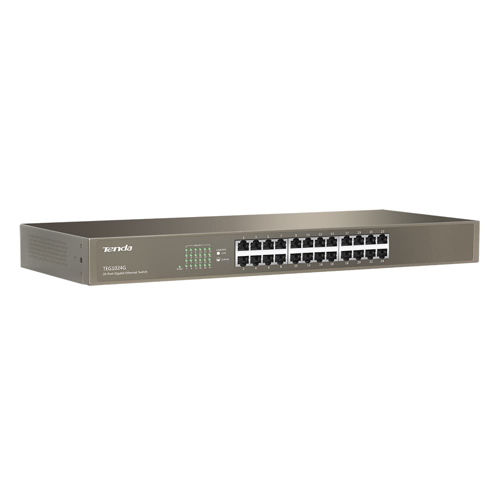 Tenda | TEG1024G v9.0 | Switch | Rackmount | Porturi 24 Gigabit | Carcasa metalica |, "TEG1024GV9.0"