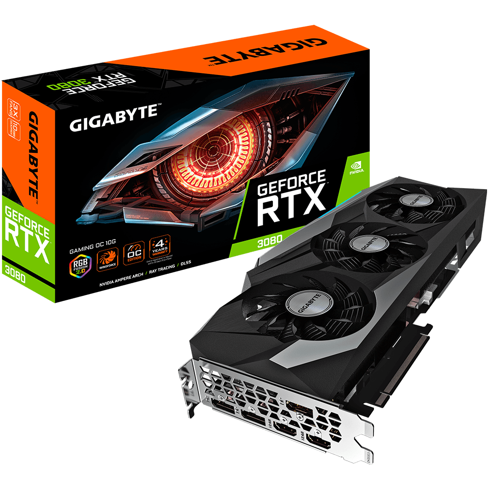 PLACA VIDEO GIGABYTE "GeForce RTX 3080 GAMING OC", 10 GB GDDR6X 320 biti, PCI Express 4.0 x 16, HDMI x 3 DisplayPort x 2, sistem racire aer, "N3080GAMING OC10G2"