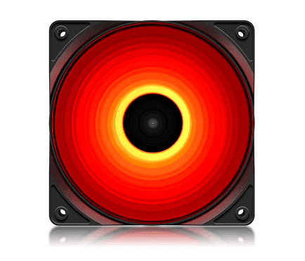 VENTILATOR DEEPCOOL PC RF120R LED, 120x120x25 mm, 4 red LED, Hydro Bearing, "DP-FLED-RF120-RD"