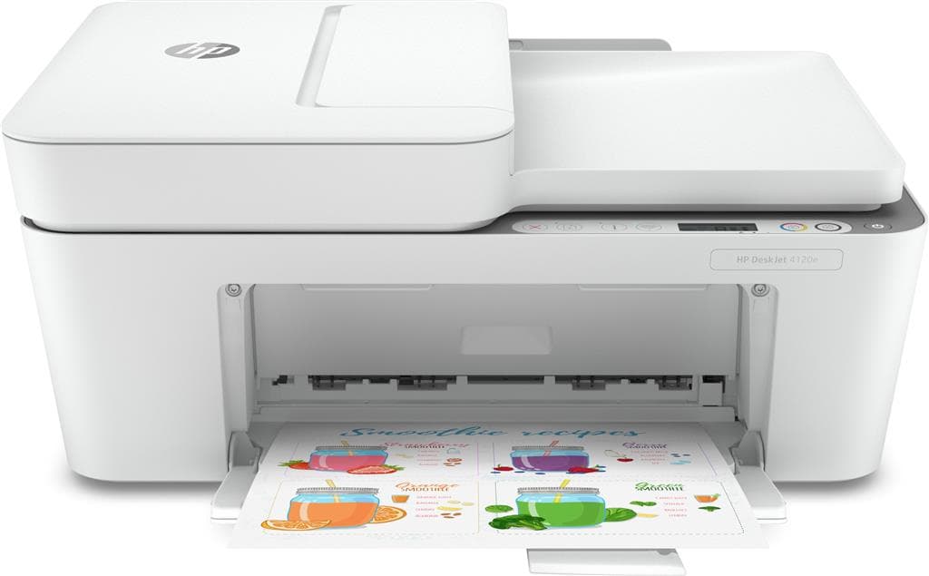 Multifunctional Inkjet Color HP DeskJet 4120e AiO, A4, Functii:Impr|Scan|Cop|Fax,Viteza Print Mono:8.5ppm,Viteza Print color:5.5 ppm,Conectiv:USB,Duplex:Nu,ADF:ADF "26Q90B"
