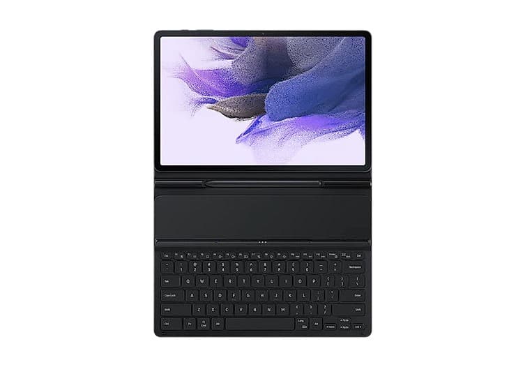 Galaxy Tab S8+ / S7+ / S7 FE (12.4"); Book Cover Keyboard; Black (One Piece type) "EF-DT730UBEGEU"
