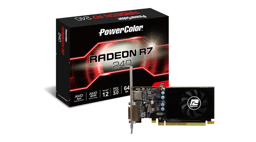 PW AMD Radeon R7 240 2GB 64BIT GDDR5, "R7 240 2GBD5-HLEV2"