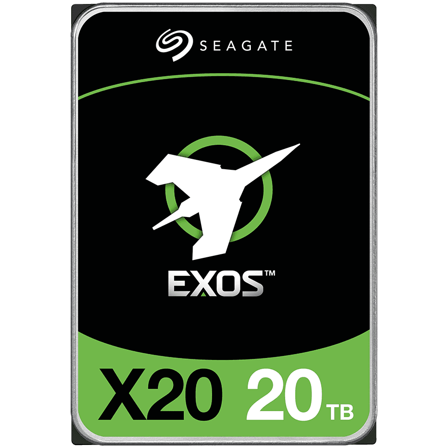 SEAGATE Exos X20 20TB HDD SATA 6Gb/s 7200RPM 256MB cache 3.5inch 512e/4KN SED Model, "ST20000NM000D"