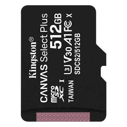 512GB micSDXC Canvas Select Plus 100R A1 C10 Single Pack w/o ADP, "SDCS2/512GBSP"