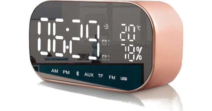 Akai radio cu ceas ABTS-S2GD, roz, "ABTS-S2 GOLD"