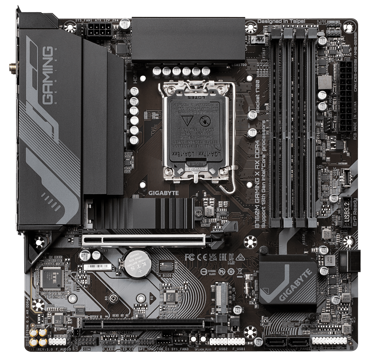 Placa de baza GIGABYTE B760M GAMING X AX DDR4 "B760M G X AX DDR4"