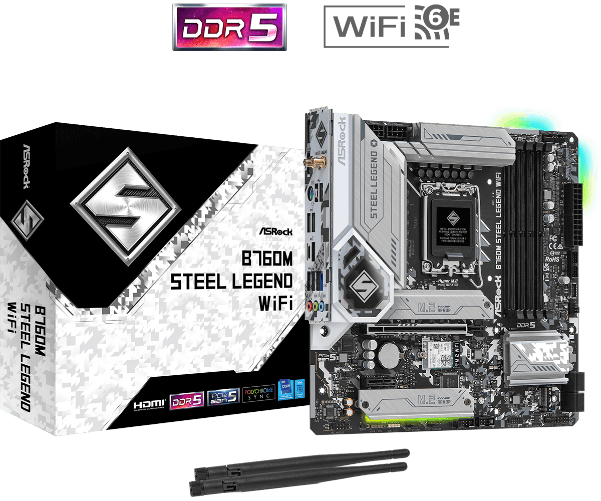 MB Asrock B760M STEEL LEGEN LGA1700 "B760M LEGEND WIFI"
