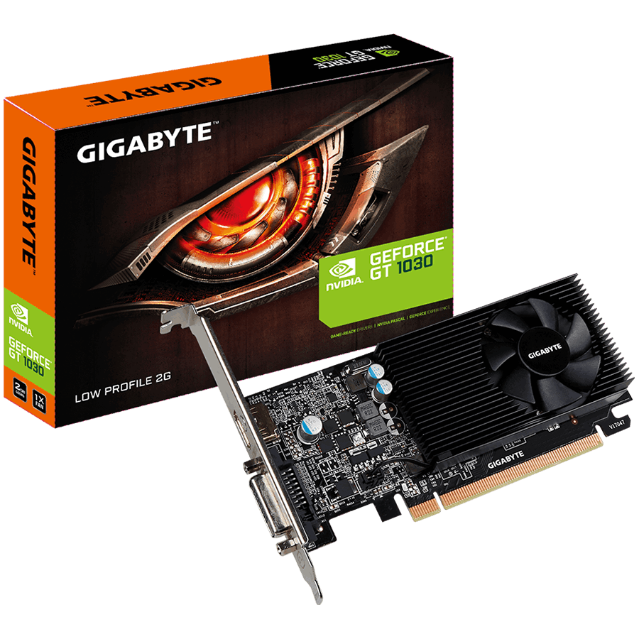 GIGABYTE GeForce GT 1030 Low Profile 2GB 64Bit HDMI "GV-N1030D5-2GL" PLACI VIDEO Gigabyte