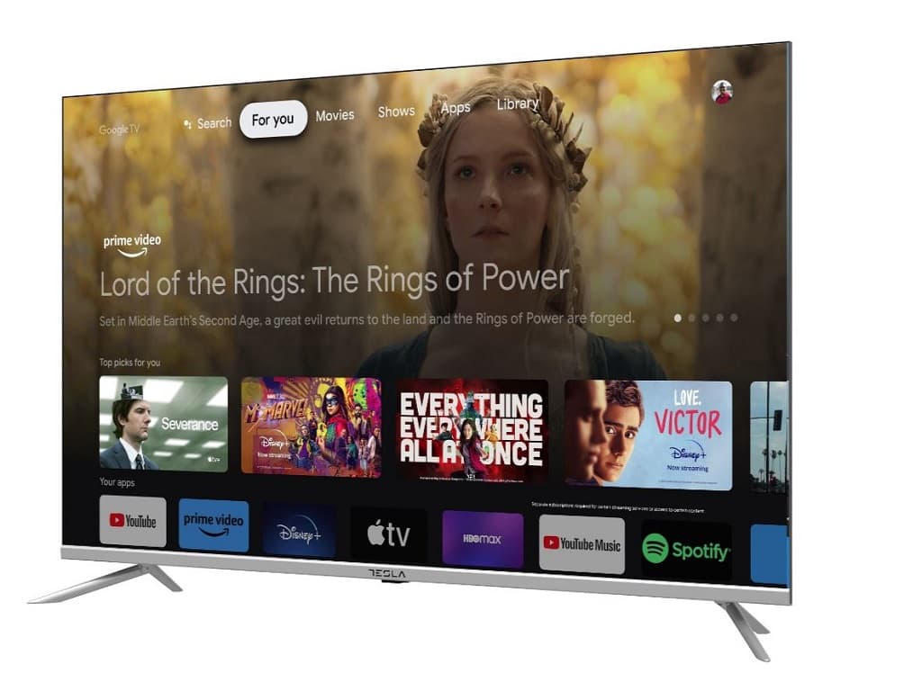 Tesla Google TV DLED 32S635SHS, 81 cm, HD, silverDVB-T2/C/S2, 250 cd/m, CI+, VESA 200x200mm "32S635SHS"