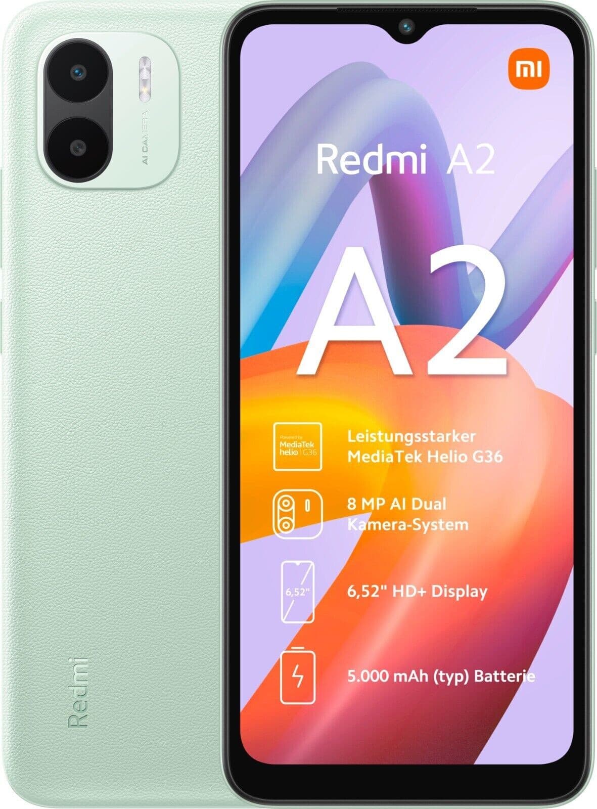 Xiaomi Redmi A2 2GB RAM 32GB DS - Green "REDMIA2-232DSGN"