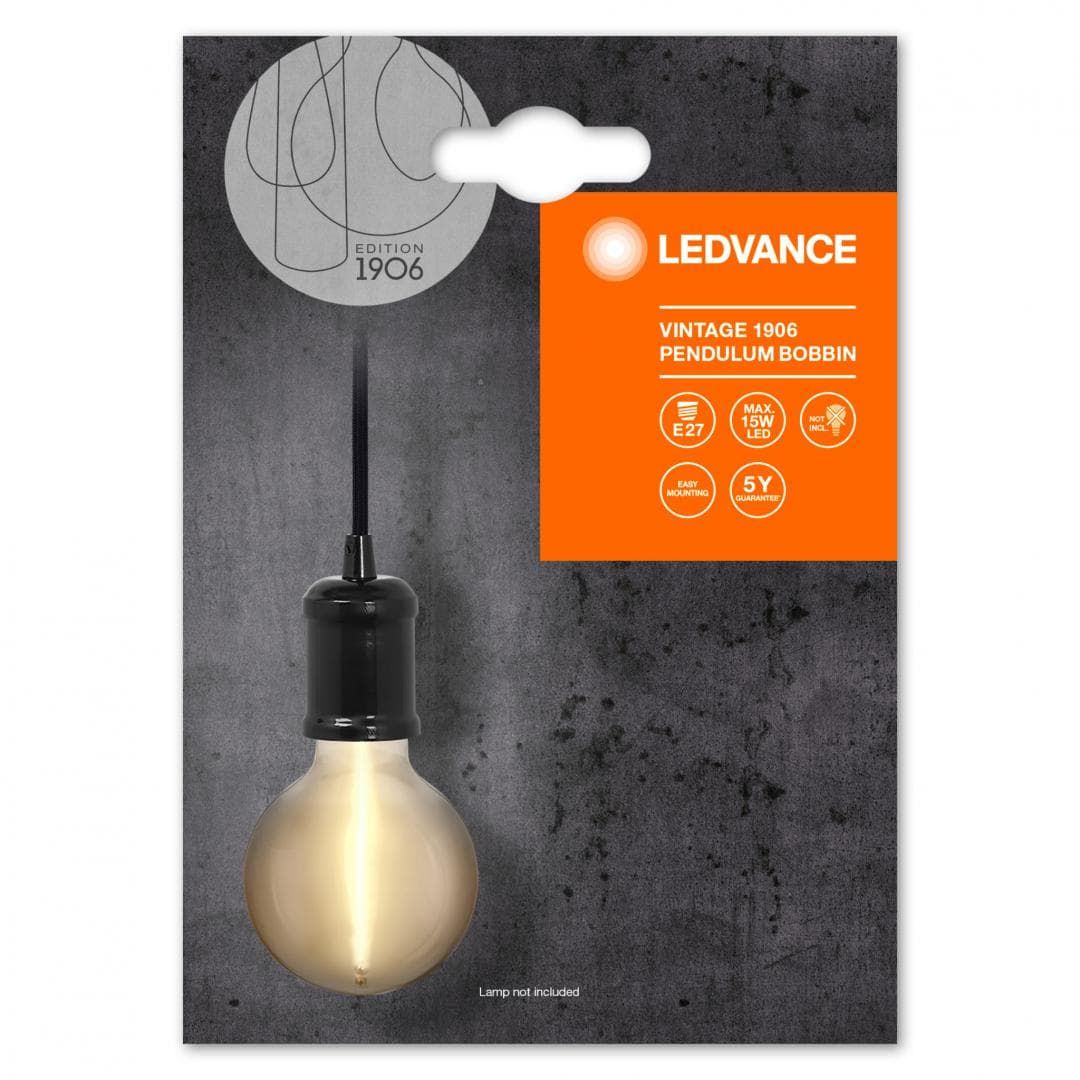 CORPURI de ILUMINAT Osram 1906 PENDULUM BOBBIN E27 BK LEDV "000004099854092541"