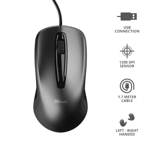 MOUSE Trust Carve USB Mouse "23733"