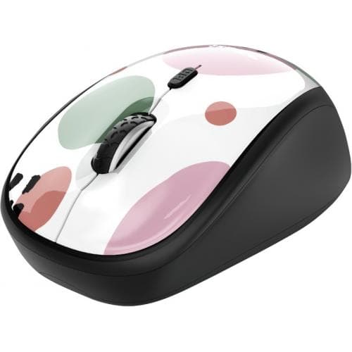 MOUSE Trust YVI WIRELESS MOUSE PINK CIRCLES "24441"