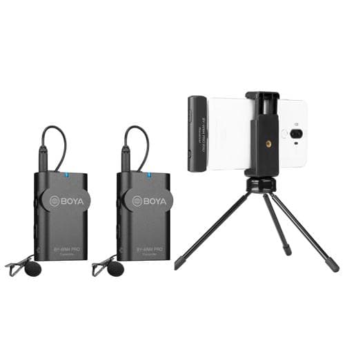 Boya Pro-K6 Dual Linie Wireless 2.4Ghz cu Microfon Lavaliera (2TX+RX) Type-C pentru Android & DSLR "BY-WM4 PRO-K6"