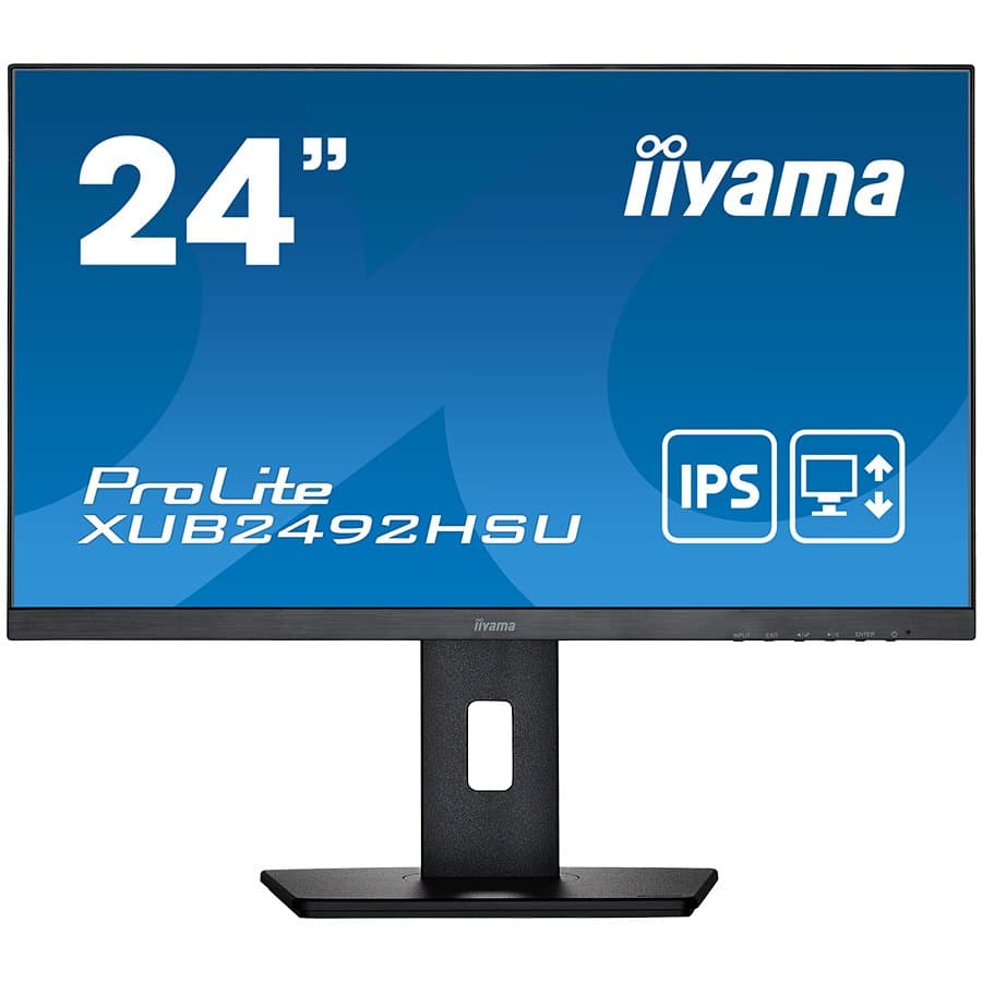 IIYAMA Monitor LED XUB2492HSU-B5 23.8" IPS 1920 x 1080 75Hz 250 cd/m2 1000:1 4ms VGA, HDMI, DP, USB 2.0 Hub, height, swivel, tilt, pivot, 3y, Black "XUB2492HSU-B5"