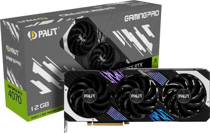 PLACI VIDEO Palit GeForce RTX 4070 GamingPro 12GB "NED4070019K9-1043A"