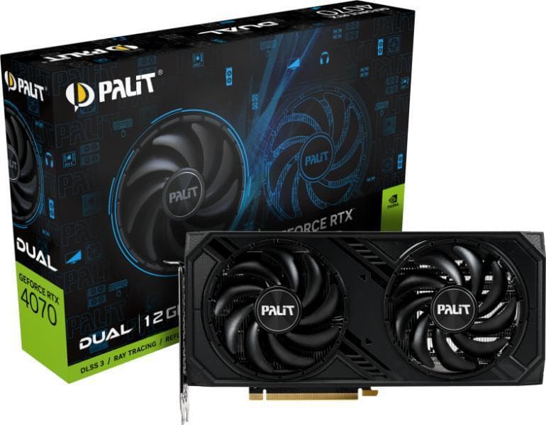 PLACI VIDEO Palit GeForce RTX 4070 Dual 12GB "NED4070019K9-1047D"