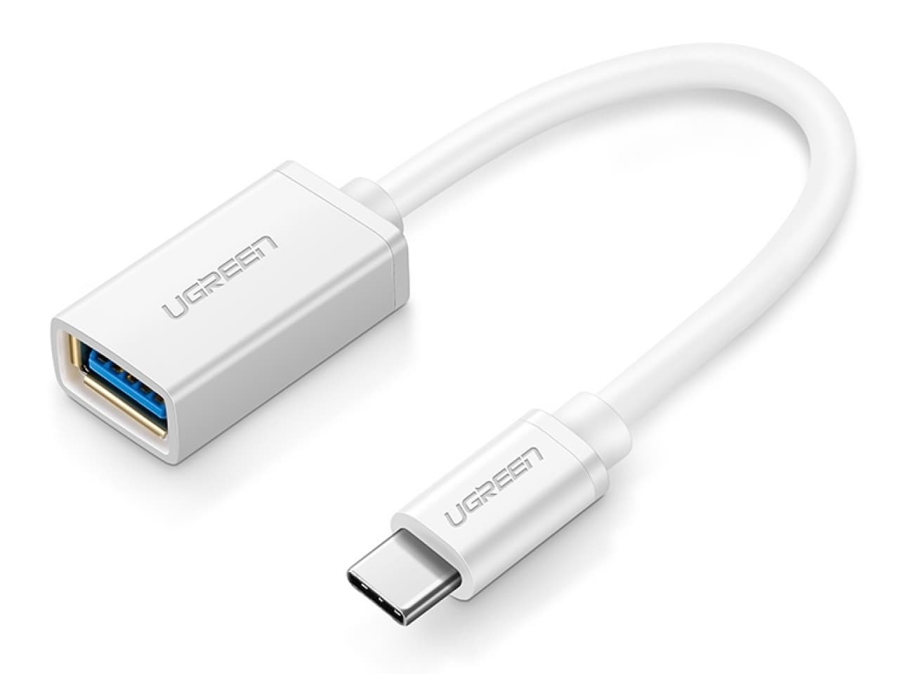 CABLU ADAPTOR Ugreen, "US154", USB 3.0(T) la USB Type-C(T), 5Gbps, Nickle-Plated, 15cm, alb "30702" - 6957303837021