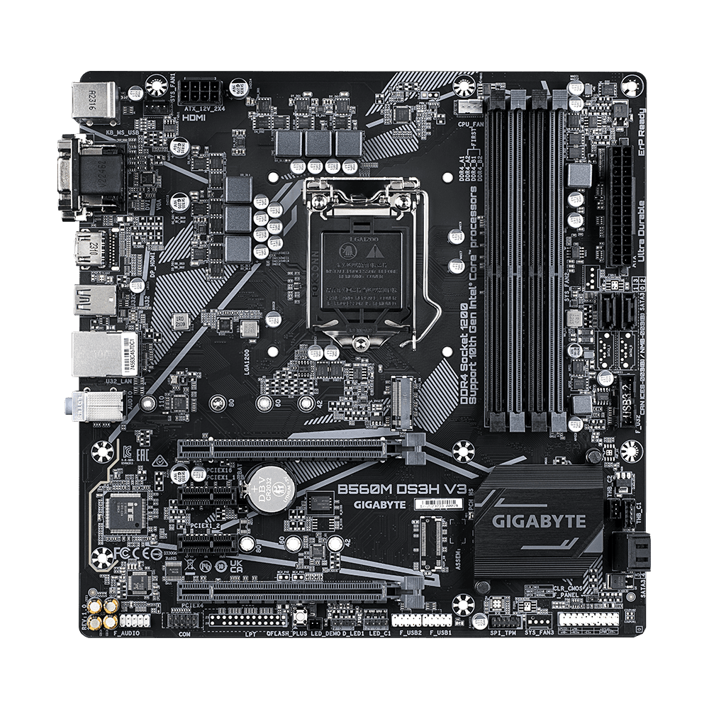 PLACI de BAZA Gigabyte Placa de baza GIGABYTE B560M DS3H V3, LGA1200, DDR4, mATX "B560M DS3H V3"